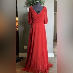 NWT Christina Wu Orange Dress